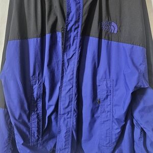 The North Face Men's XL Purple And Black 90s Full Zip Rain Wind Jacket